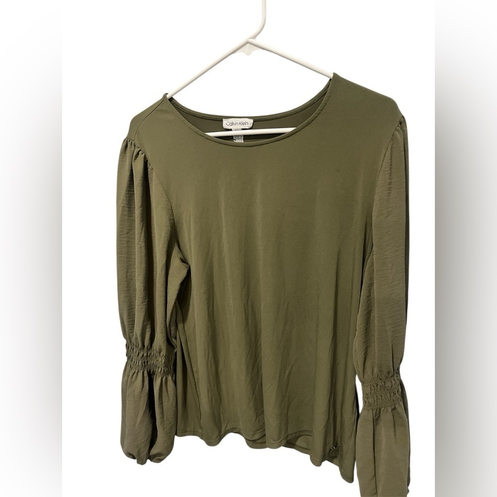 Calvin Klein Olive Green Women's Top Sz Large